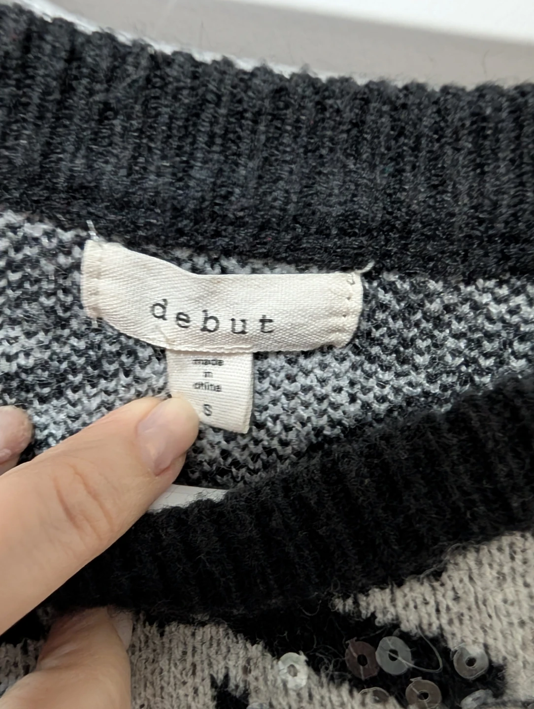 debut Houndstooth Sequin Sweater - photo 5