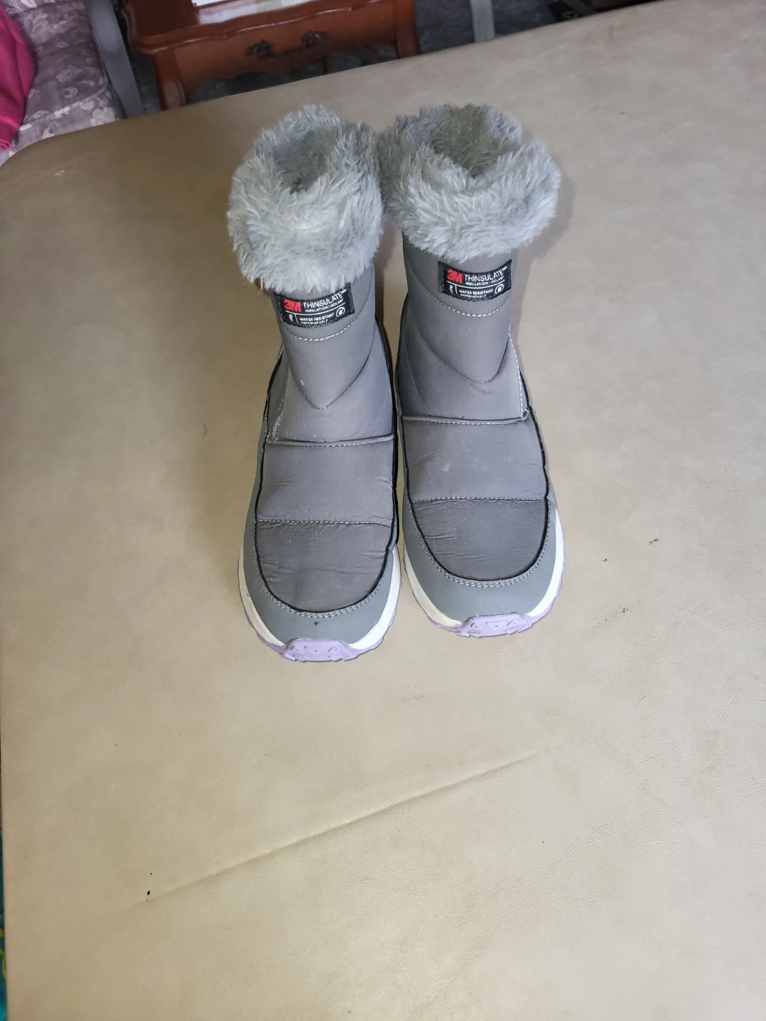 3M Thinsulate Grey Winter Boots