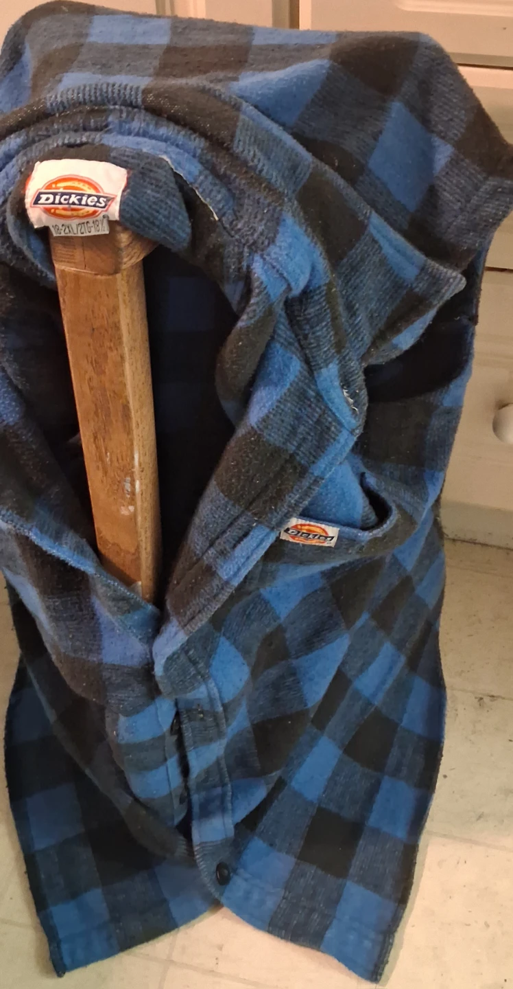 Size 18 - 2XL Dickies Men's Flannel Shirt Blue and Black - photo 2