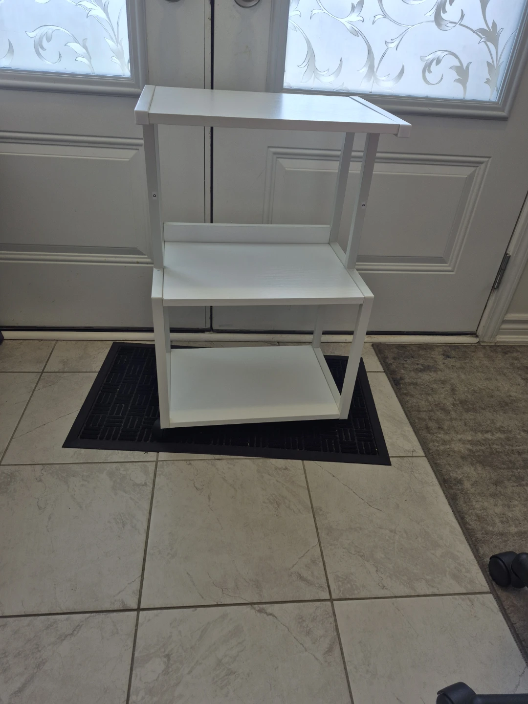 White 3-Tier Rolling Utility Stand - photo 3