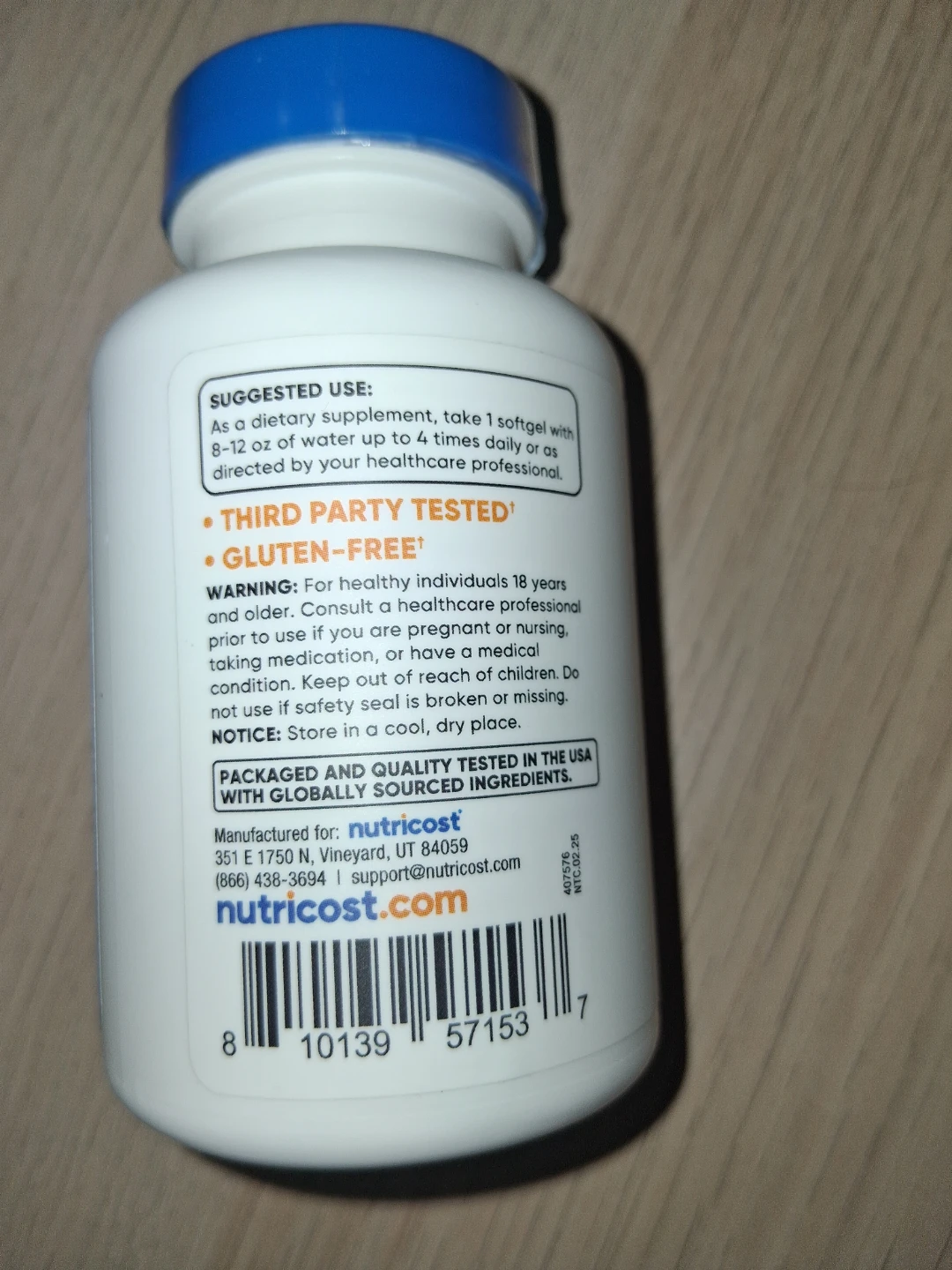 Nutricost Odorless Garlic 1000mg 240 Softgels - photo 3