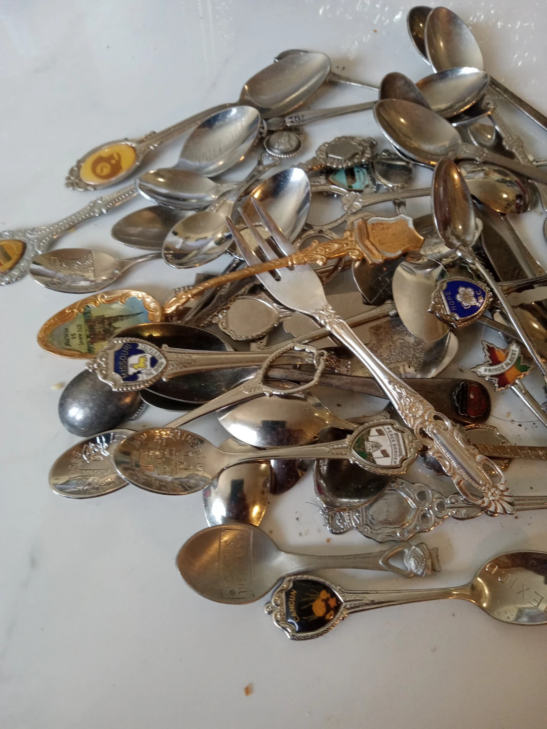 Collection of Vintage Souvenir Spoons