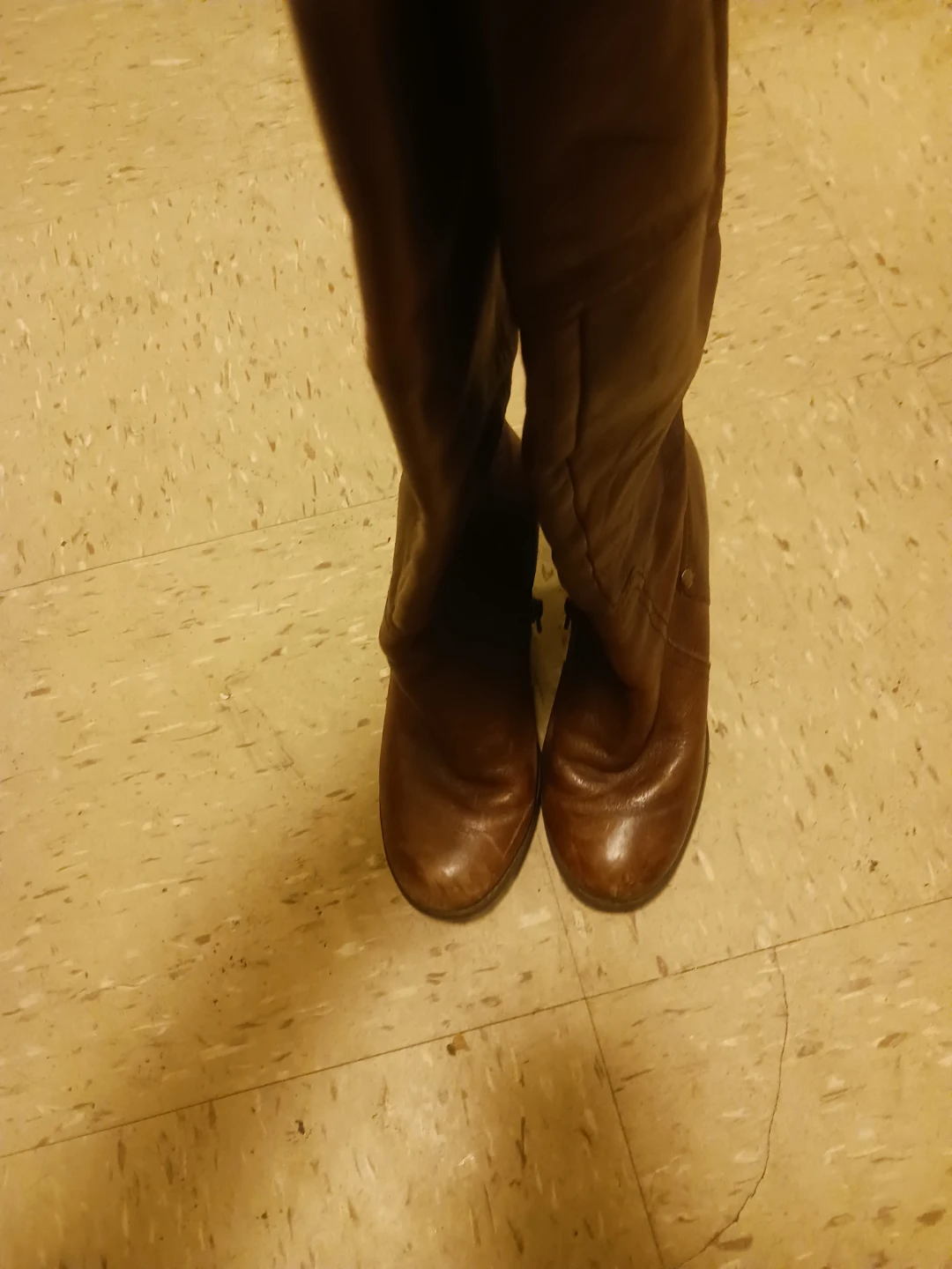 🏈 Brown Leather Knee-High Boots - photo 3