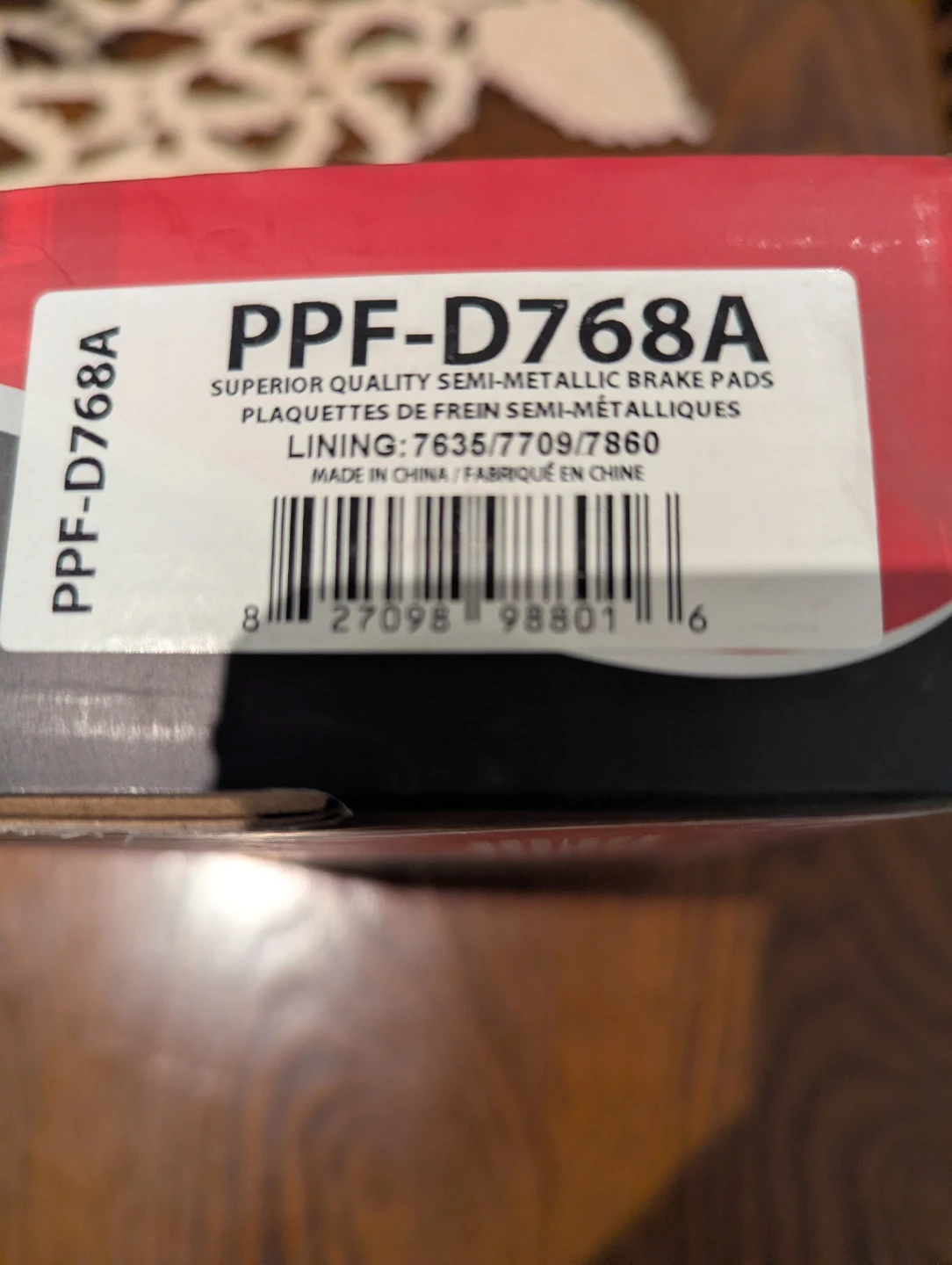 Positive Plus Semi-Metallic Brake Pads PPF-D768A - photo 3