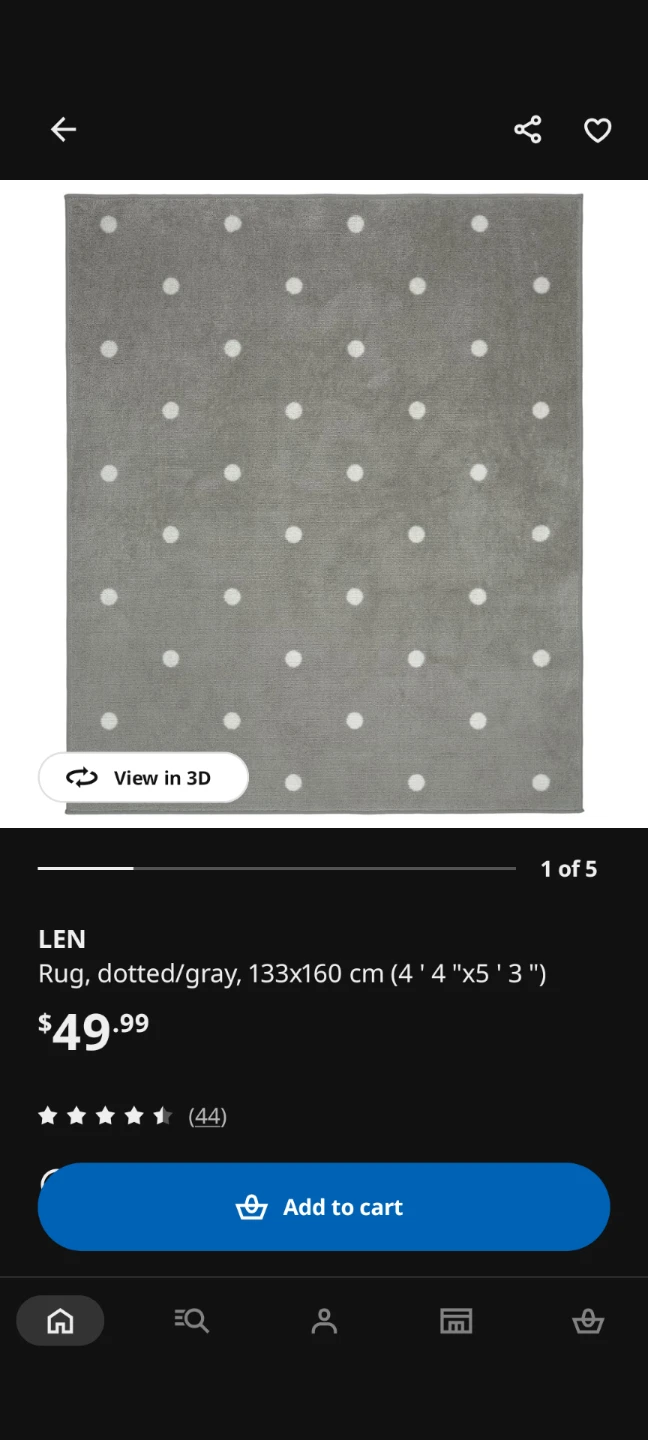 IKEA LEN Dotted Rug