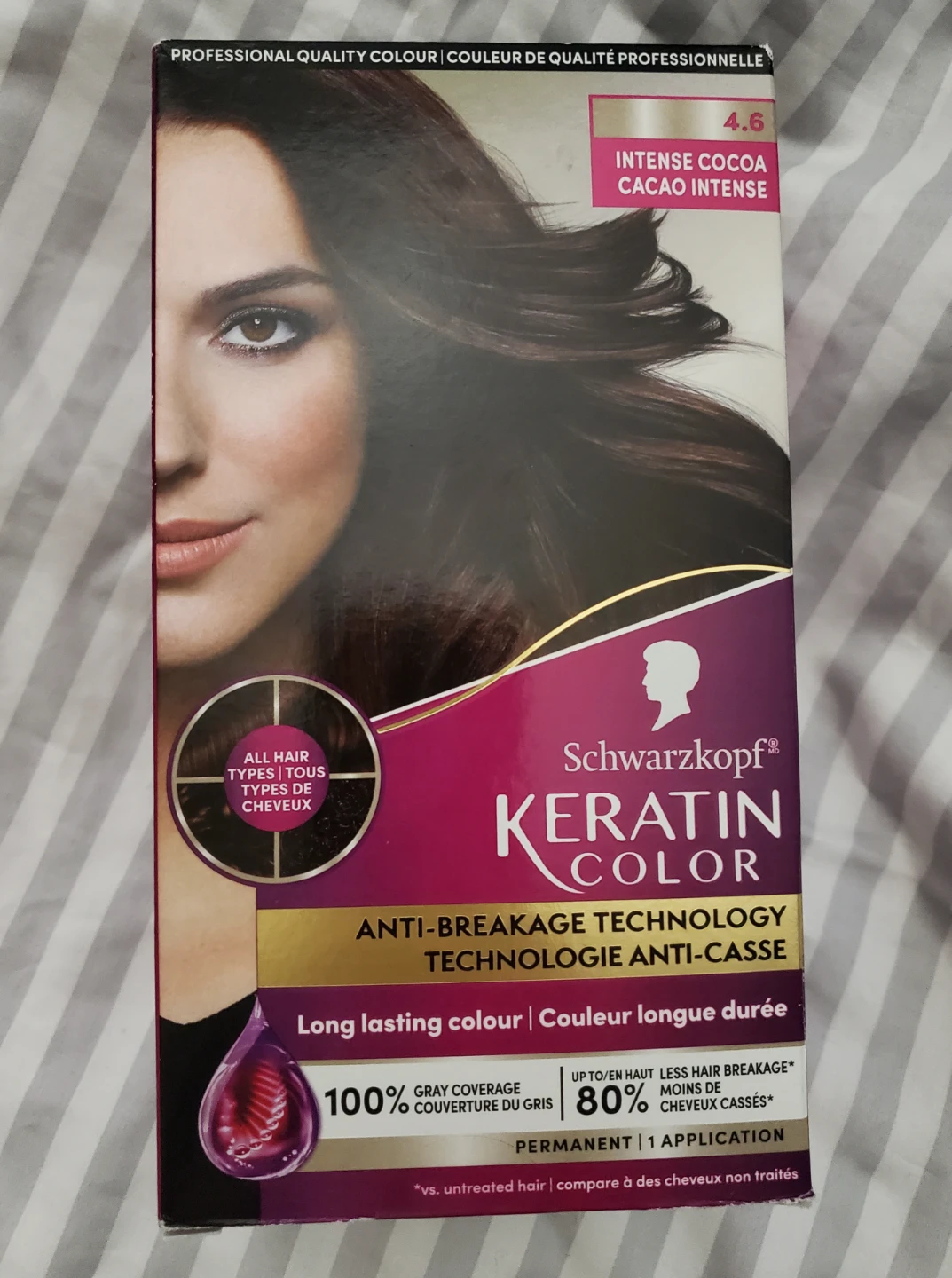 Schwarzkopf Keratin Permanent Hair Color 4.6 Intense Cocoa - photo 2