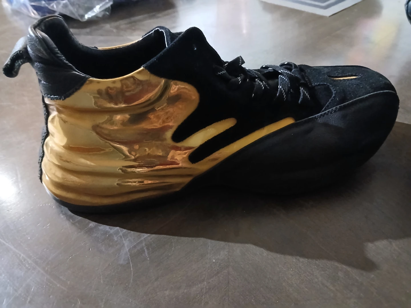 Black and Gold Athletic Shoes - photo 2