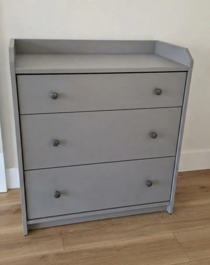 Grey 3-Drawer  Dresser