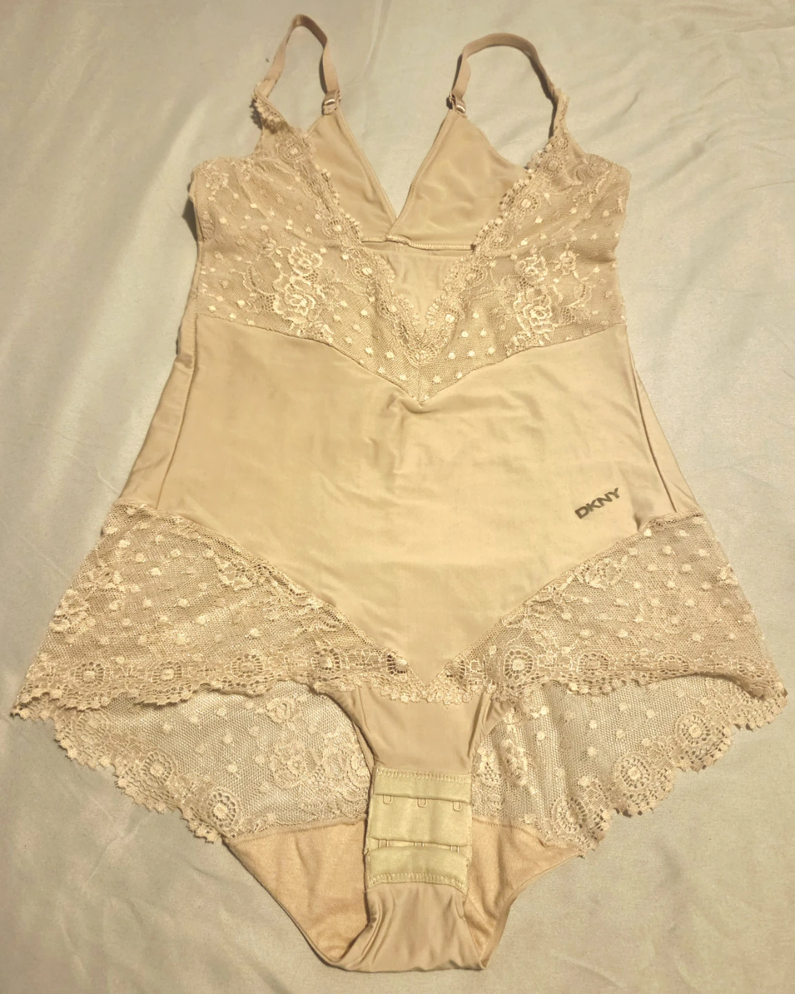 DKNY Beige Lace Bodysuit