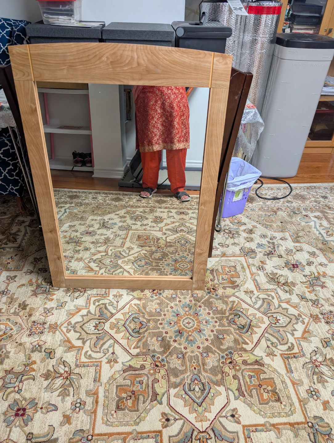 Solid Wood Rectangular Wall Mirror
