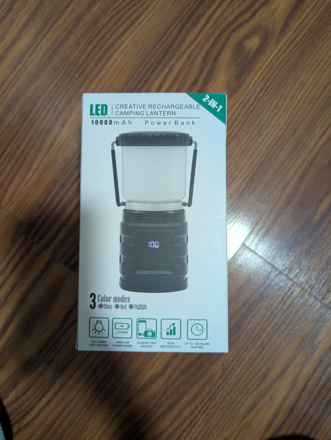 2-in-1 Rechargeable Camping Lantern and Power Bank