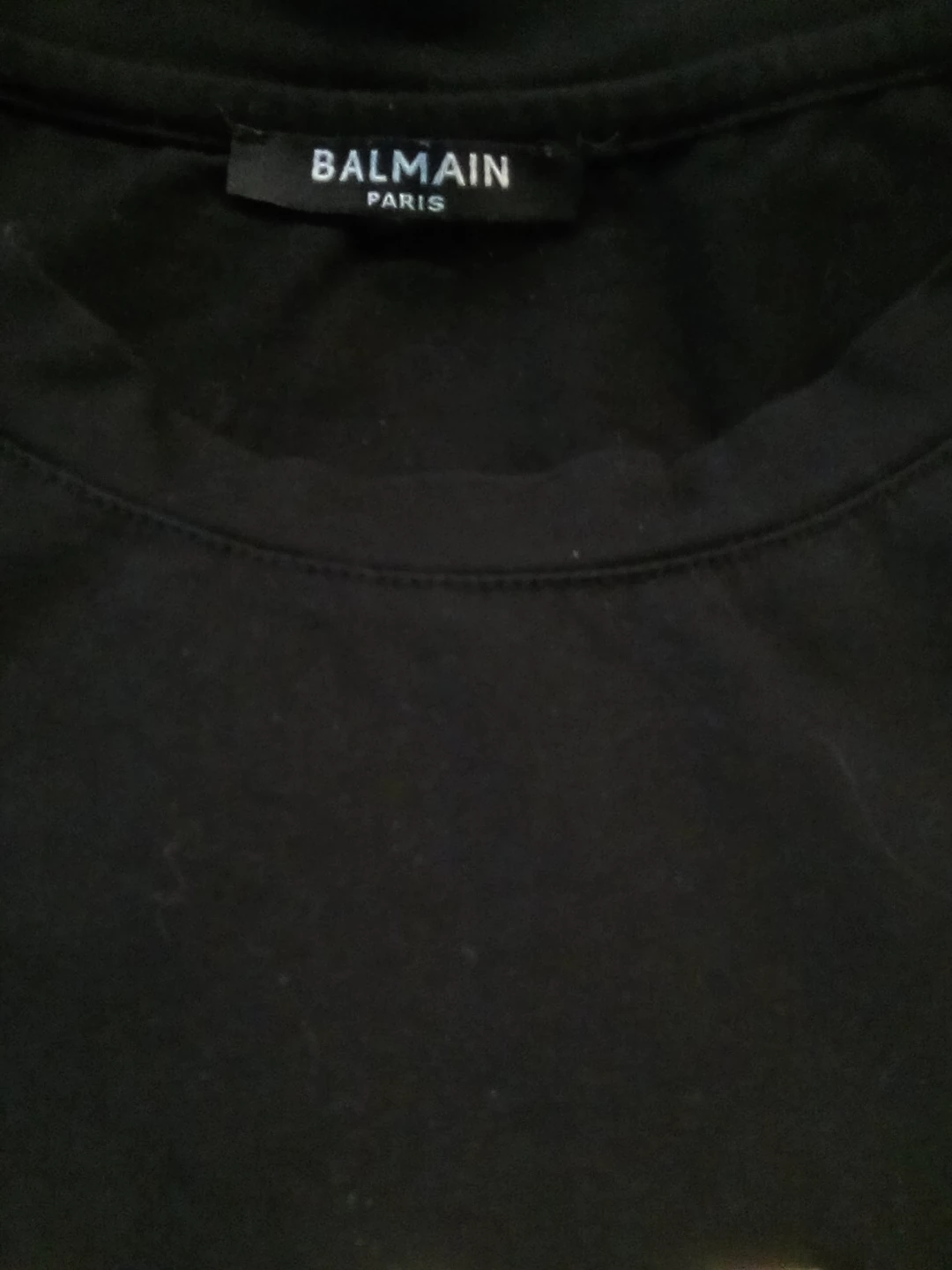 Balmain Paris Black T-Shirt with Gold Details - photo 5