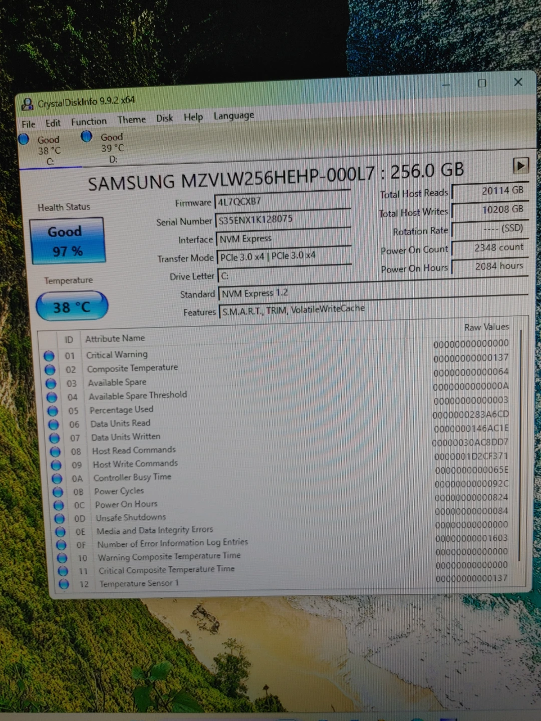 M.2 ssd samsung. 256gb - photo 2