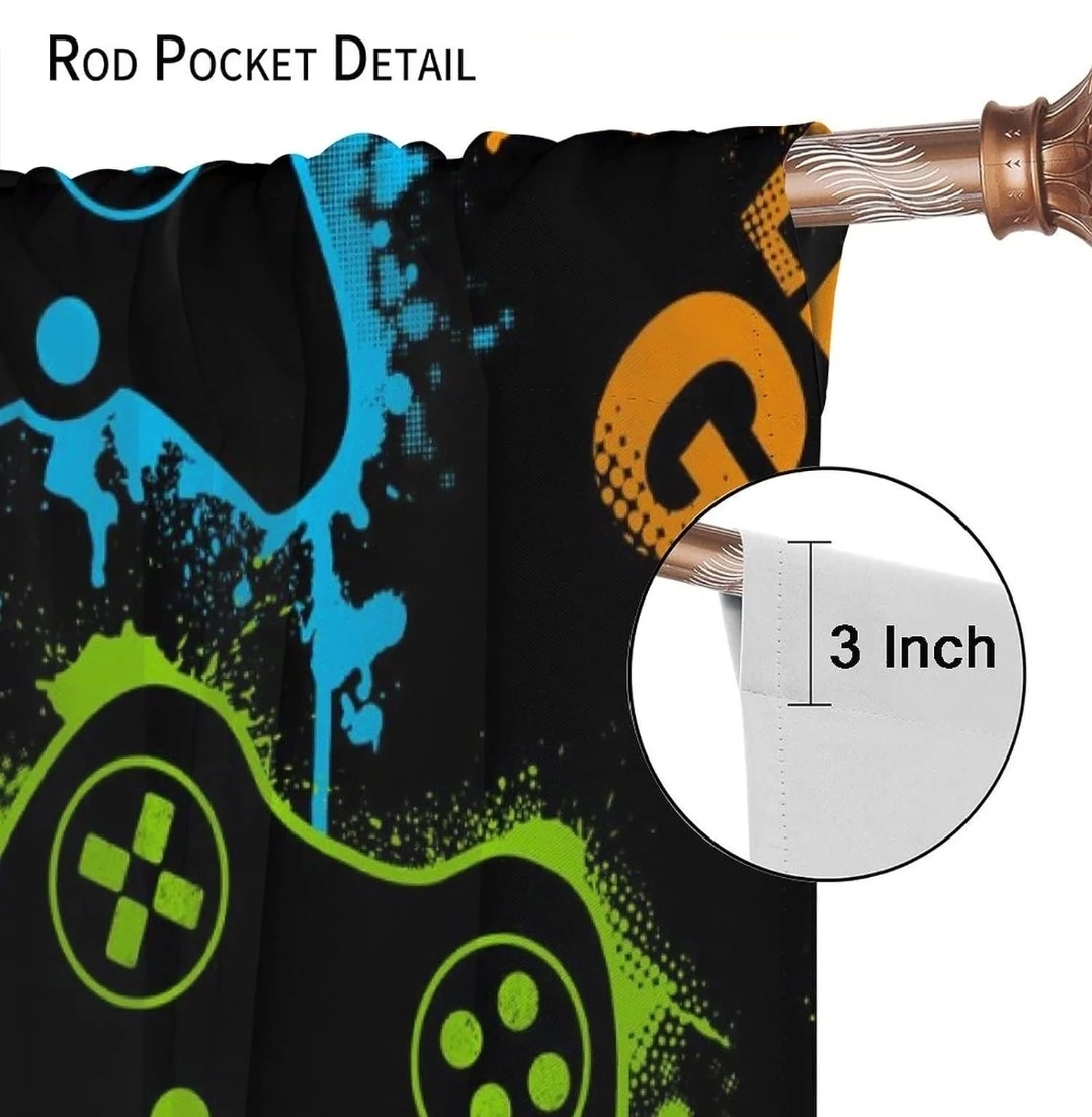 Gaming Pattern Blackout Curtains - photo 5