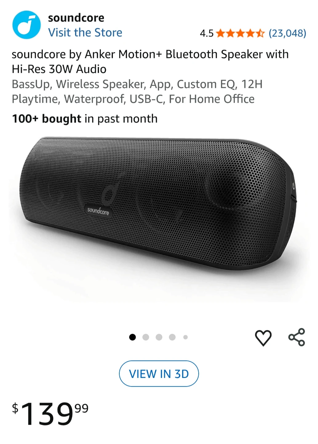 Soundcore by Anker Motion+ Bluetooth Speaker