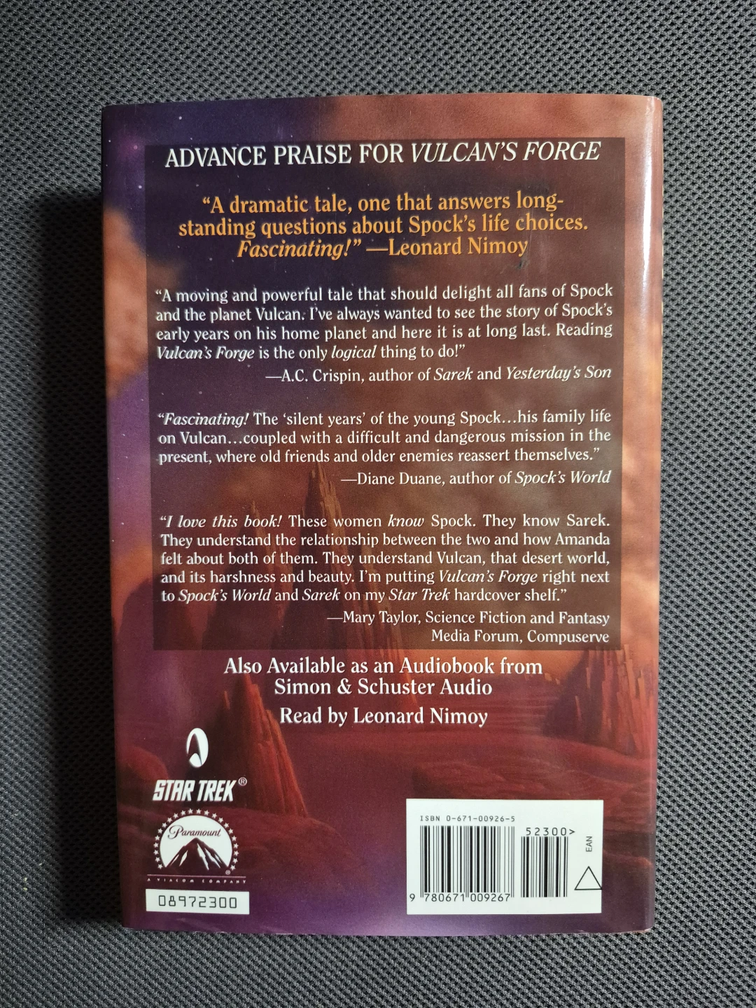 Josepha Sherman - Star Trek: Vulcan's Forge (1st Edition - HC) - photo 2