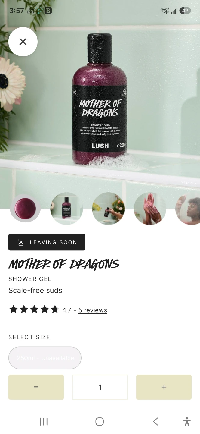 Lush Mother of Dragons Shower Gel