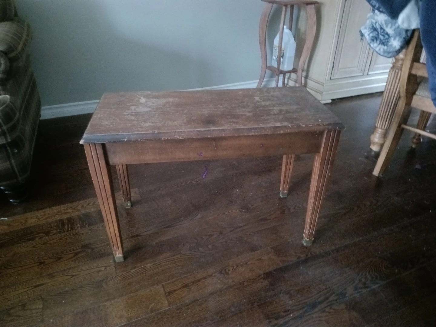🏈Vintage Wooden Piano Bench - photo 2