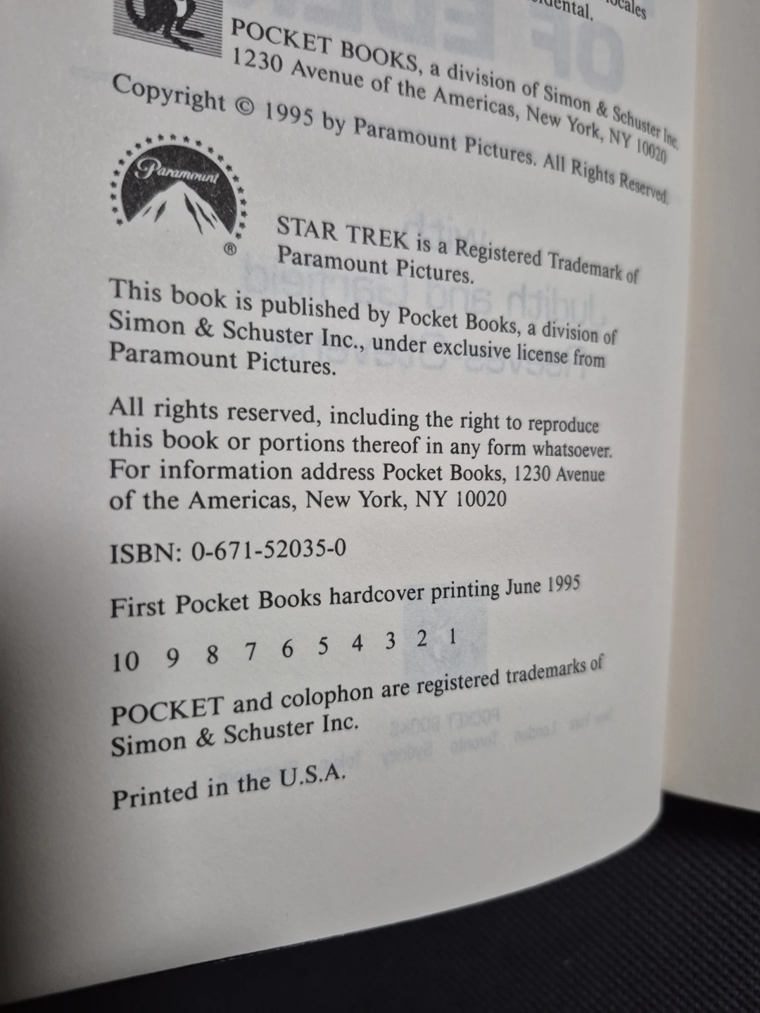 Star Trek: The Ashes of Eden (1st Edition - HC) - photo 4
