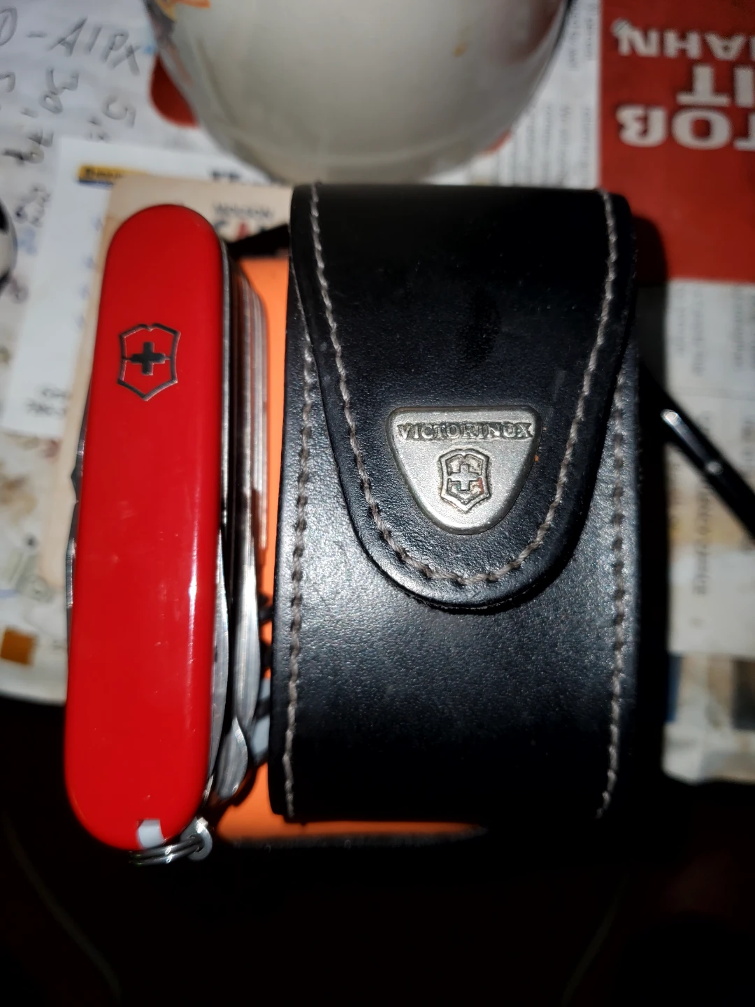 Victorinox Swiss Army Knife with Leather Pouch