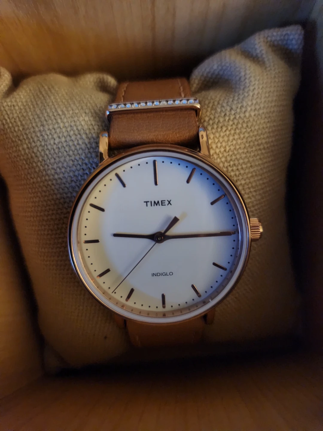Timex Indiglo Watch with Tan Leather Strap - photo 3