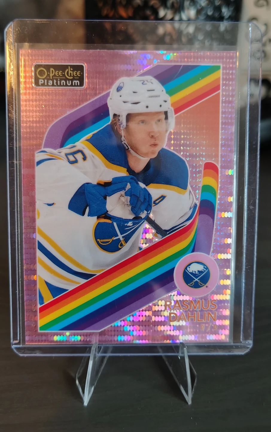 2023-24 OPC Platinum Dahlin Pink Pulsar Hockey Card