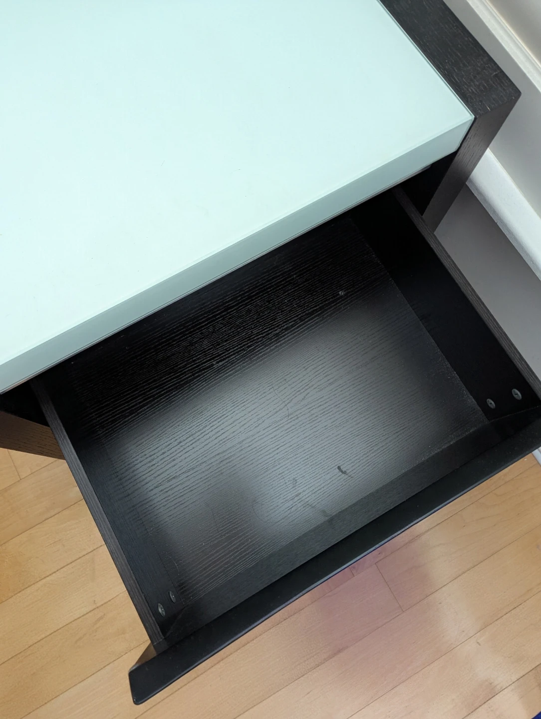 UpCountry Black Nightstand with Glass Top - photo 2
