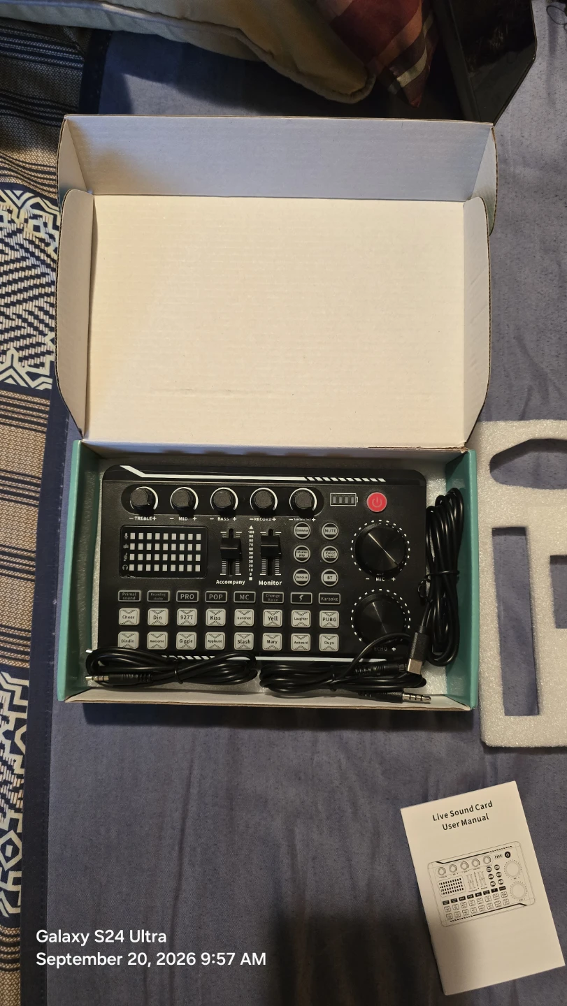Portable Sound Card Mixer for Live Streaming