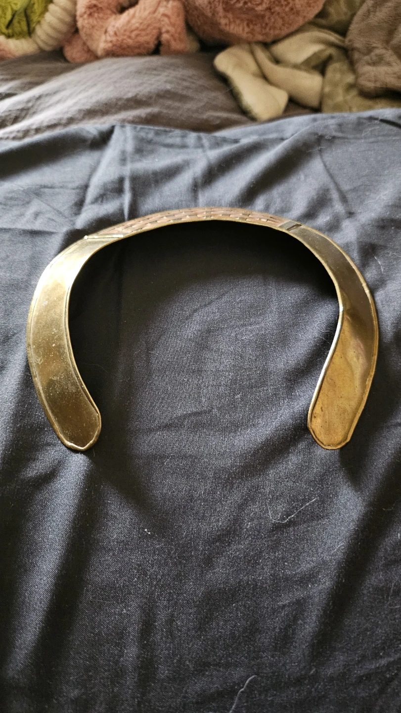 Vintage Brass and Copper Collar Necklace - photo 3