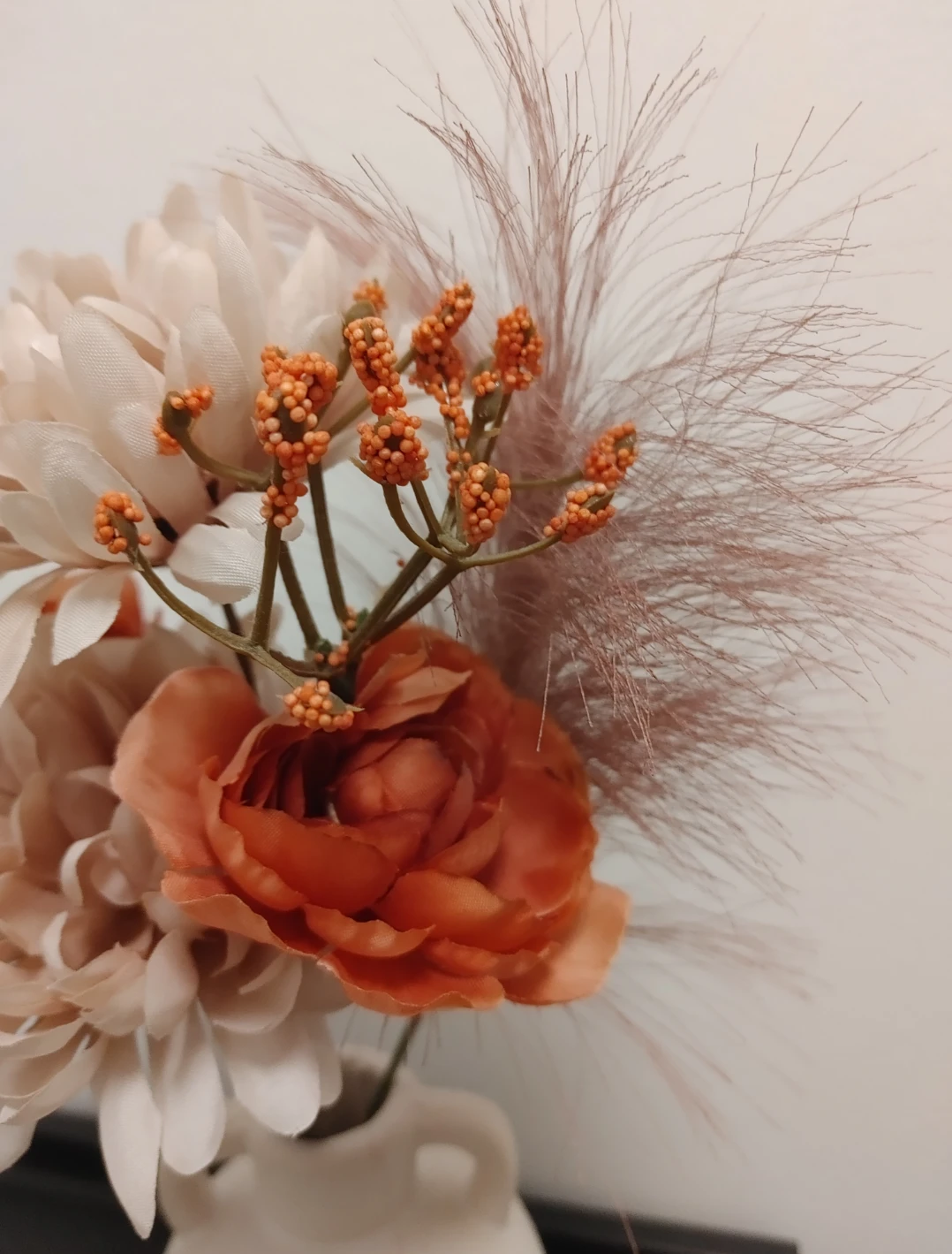 Ceramic Bud Vase with Artificial Floral Arrangement - photo 2