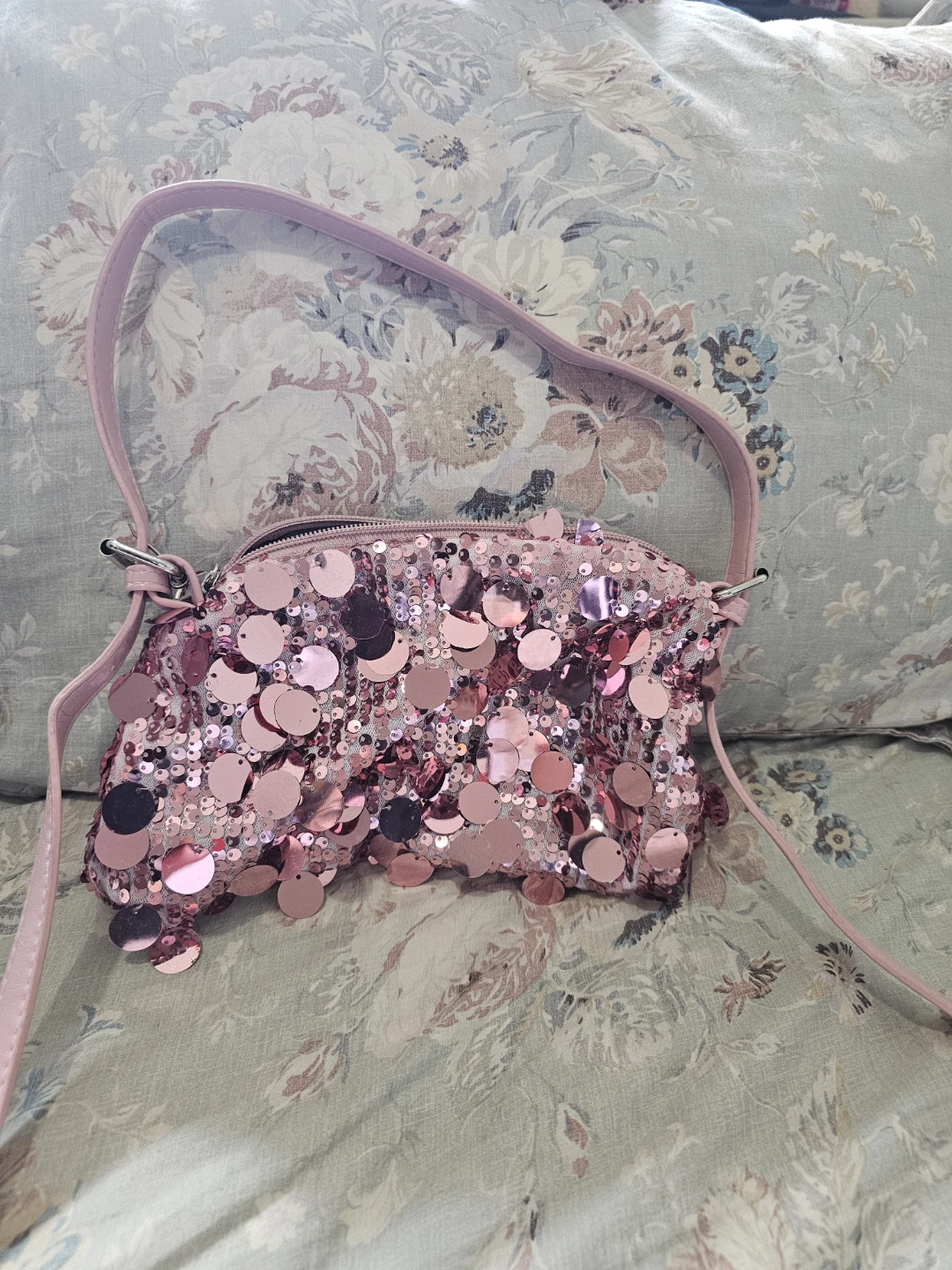Pink Sequined Shoulder Bag - photo 5