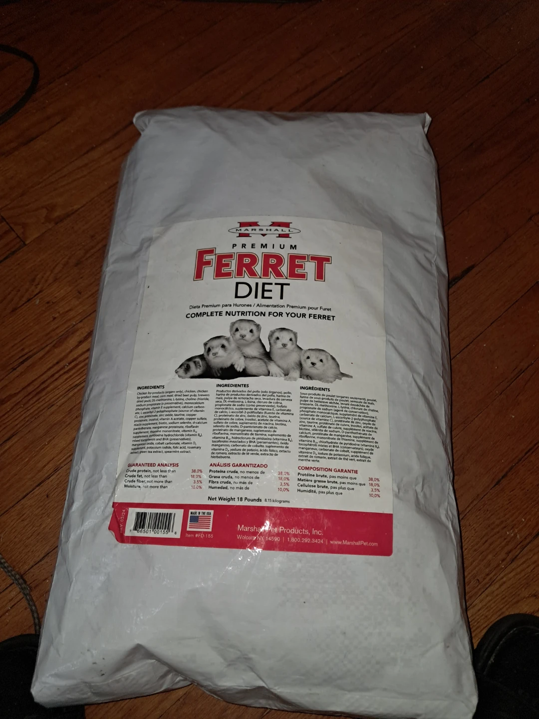 Marshall Premium Ferret Diet 18 lbs