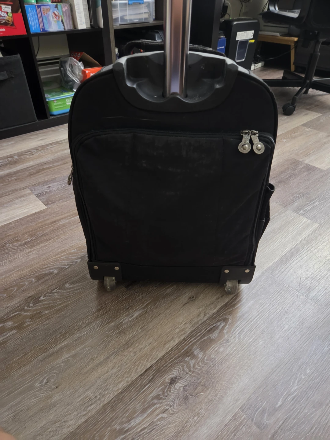 2-in-1 Rolling Backpack with Wheels & T-Handle (Black) - photo 4