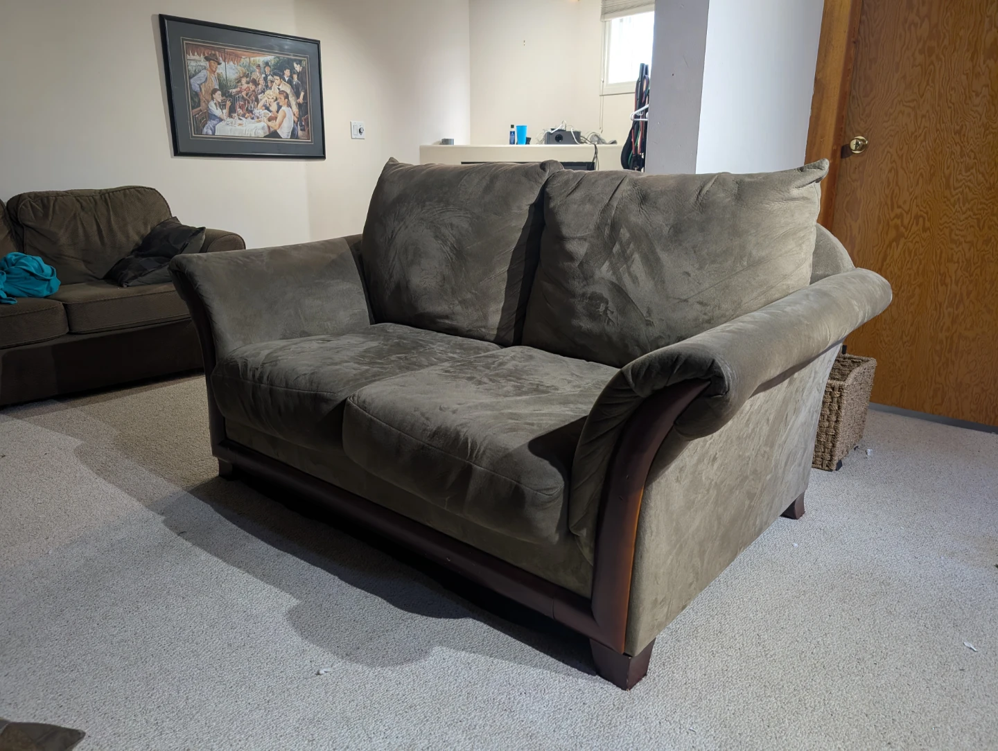 Olive Green Loveseat