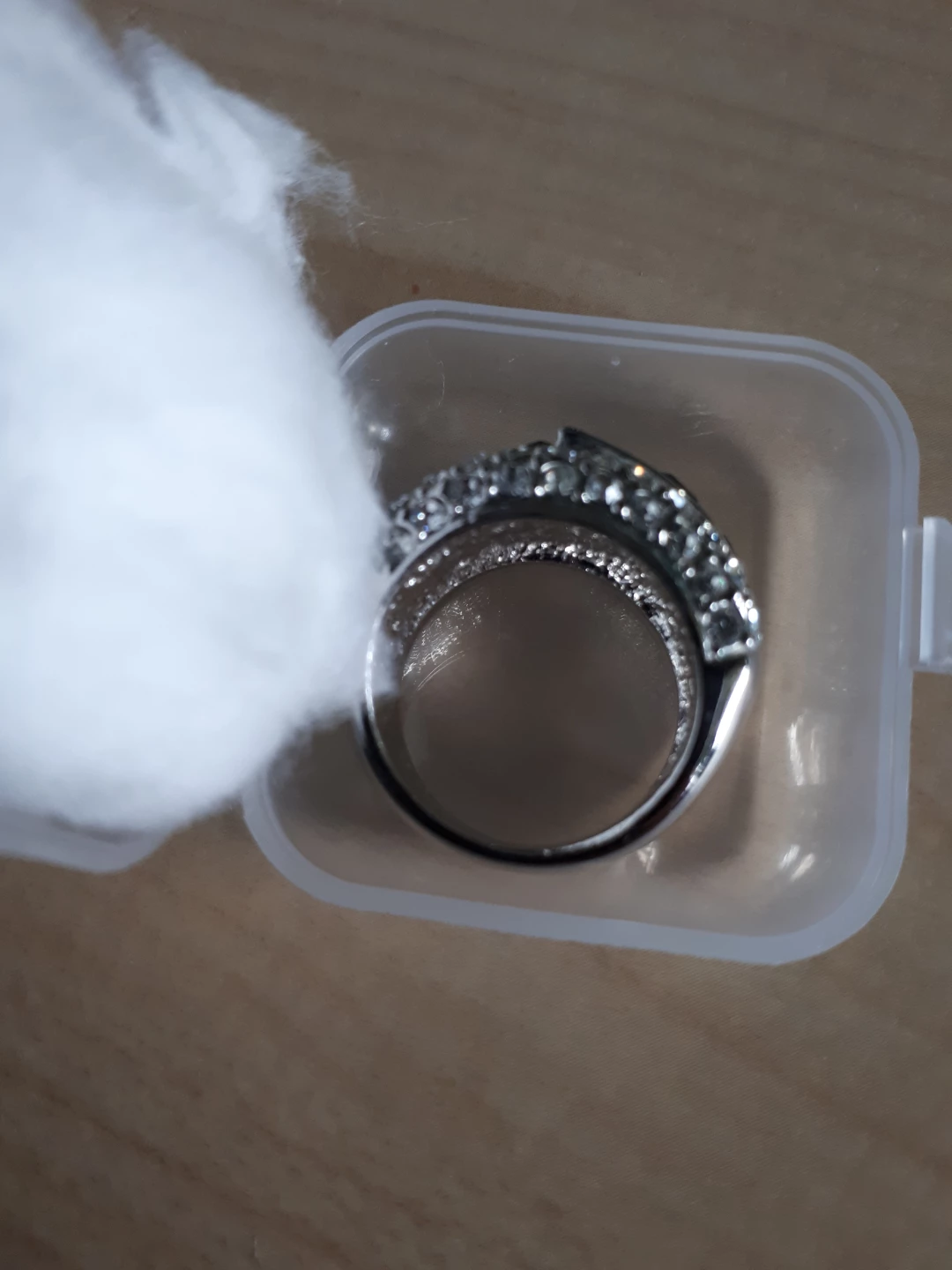 Blue Stone and Crystal Fashion Ring - photo 2