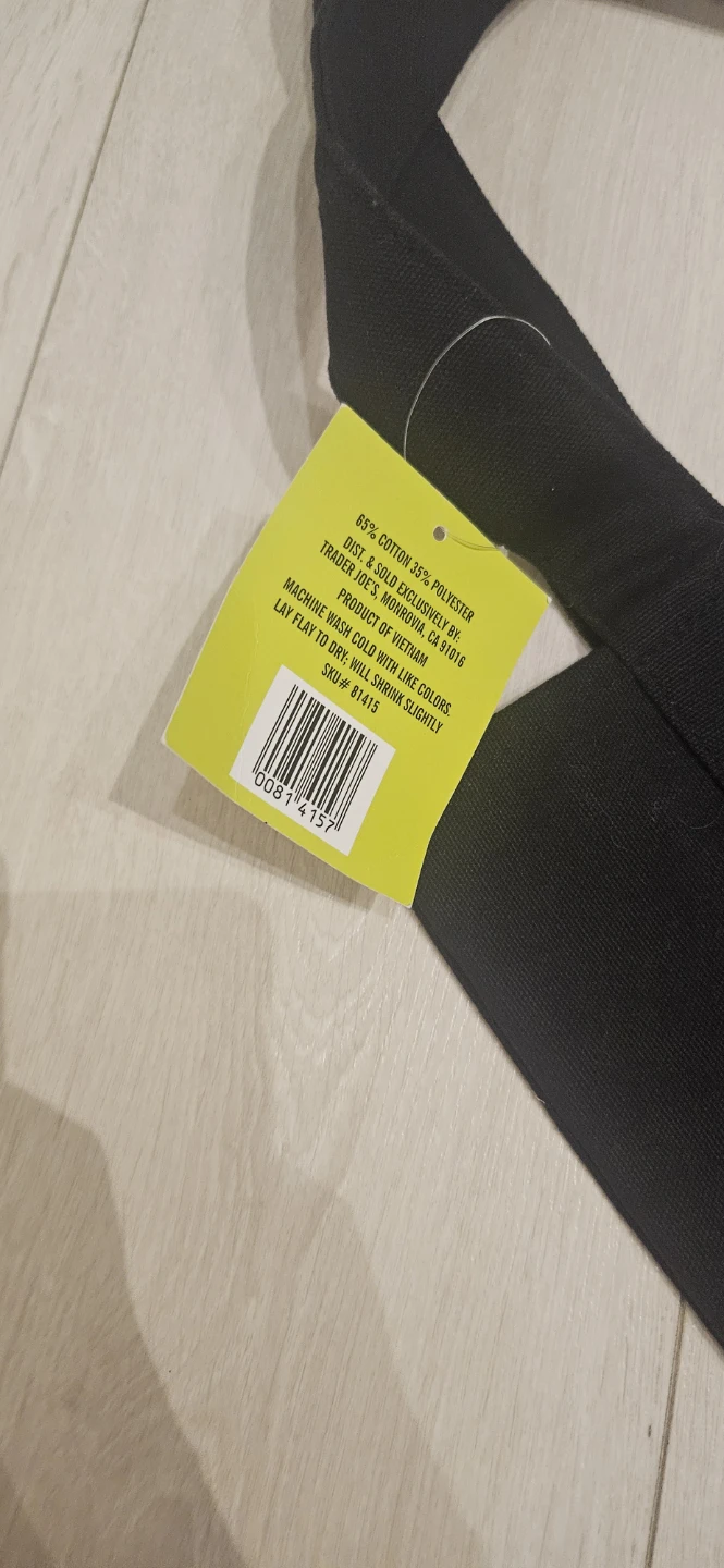 Trader Joe's Black Canvas Tote Bag - photo 2
