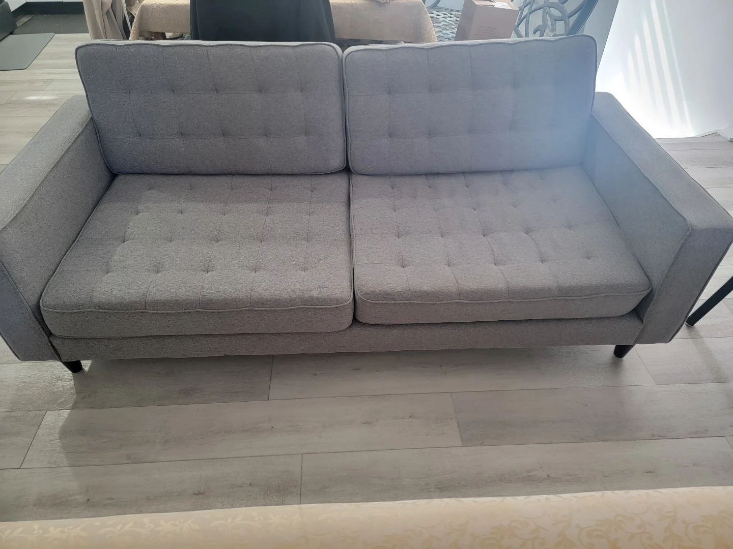 Grey Mid-Century Modern Sofa