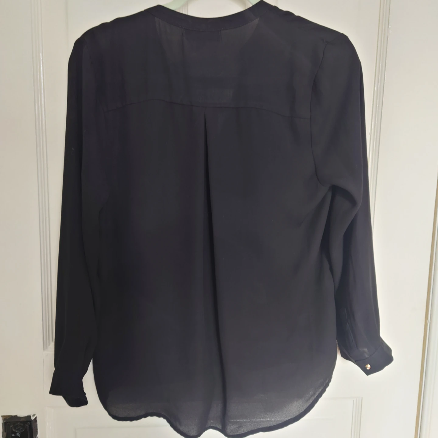 Black Button-Down Blouse - photo 3