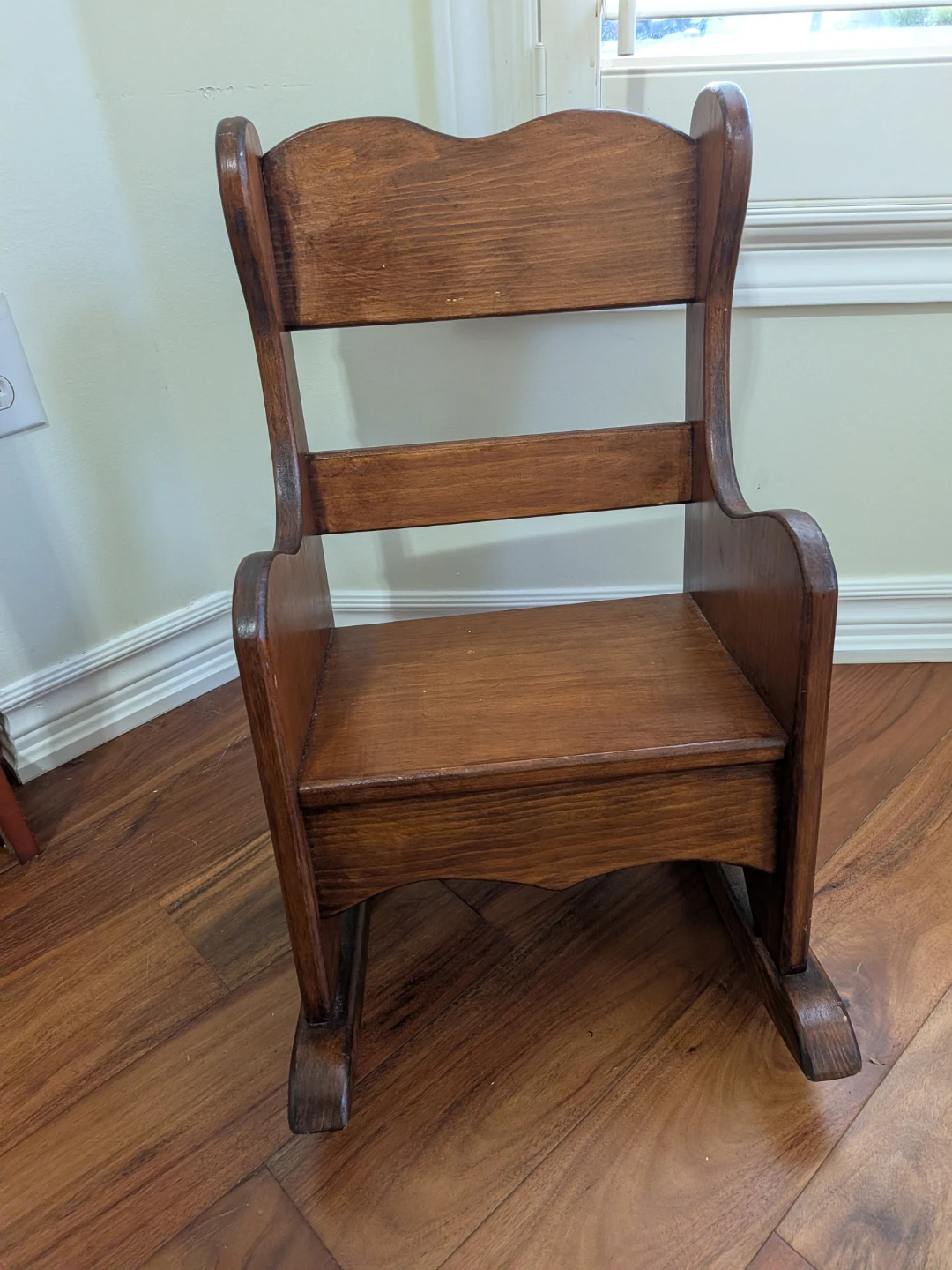 Wooden children's rocking chair