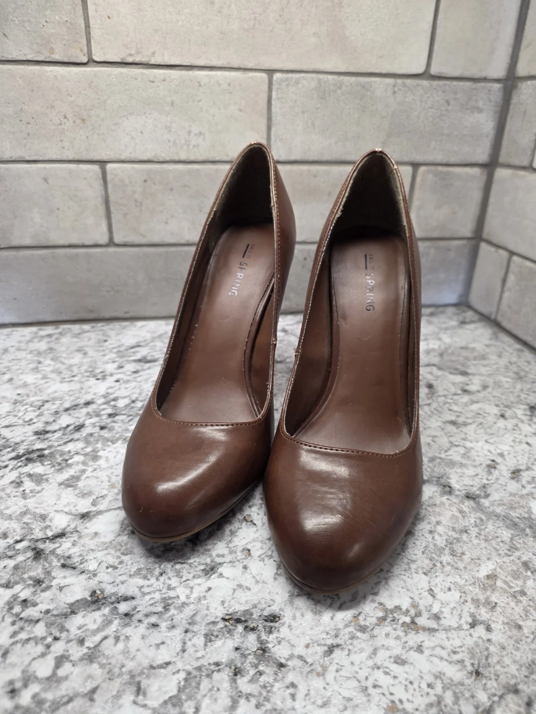 Size 7 Call It Spring brown heels