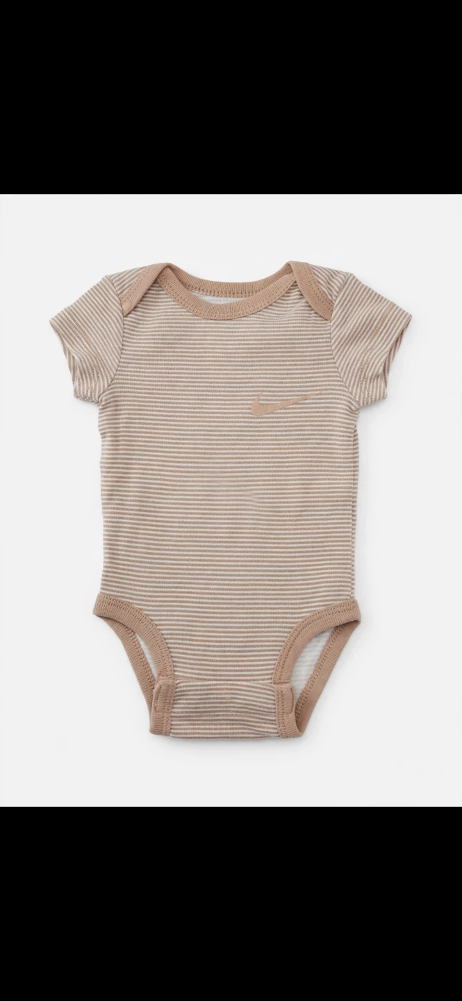 Nike Baby Bodysuit - Tan Stripe