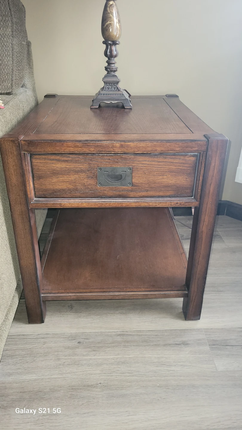 Flexsteel  oak coffee table set - photo 5