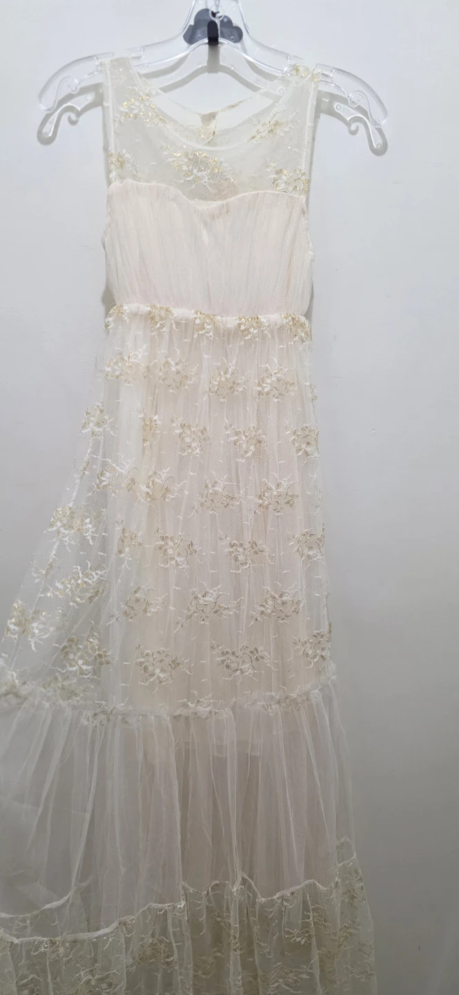 NWT Yiyanghome Gold Embroidered Maxi Dress - photo 2