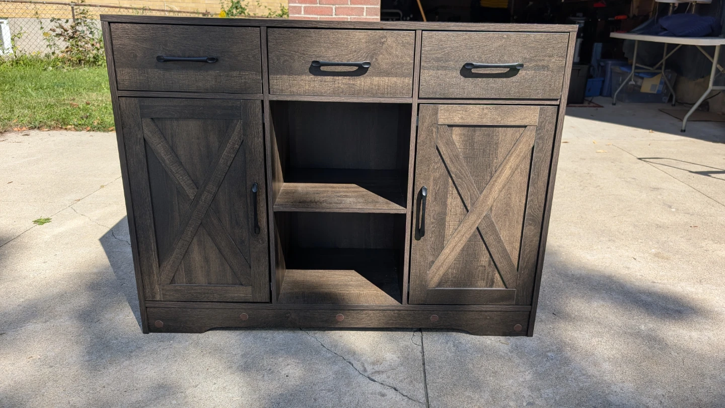 Rustic Wood Buffet Cabinet