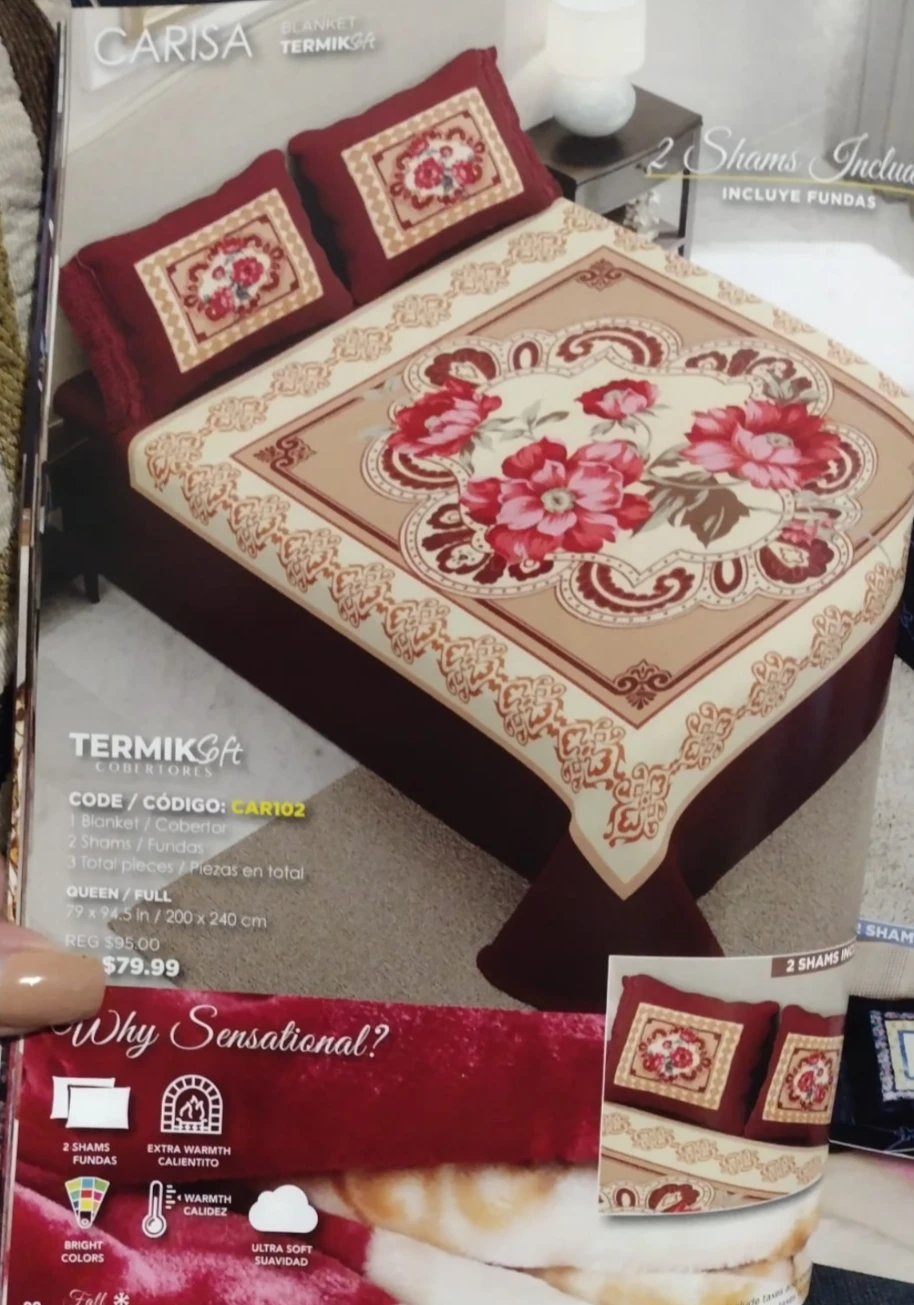 Termik Cobertores Carisa Queen/Full Blanket Set