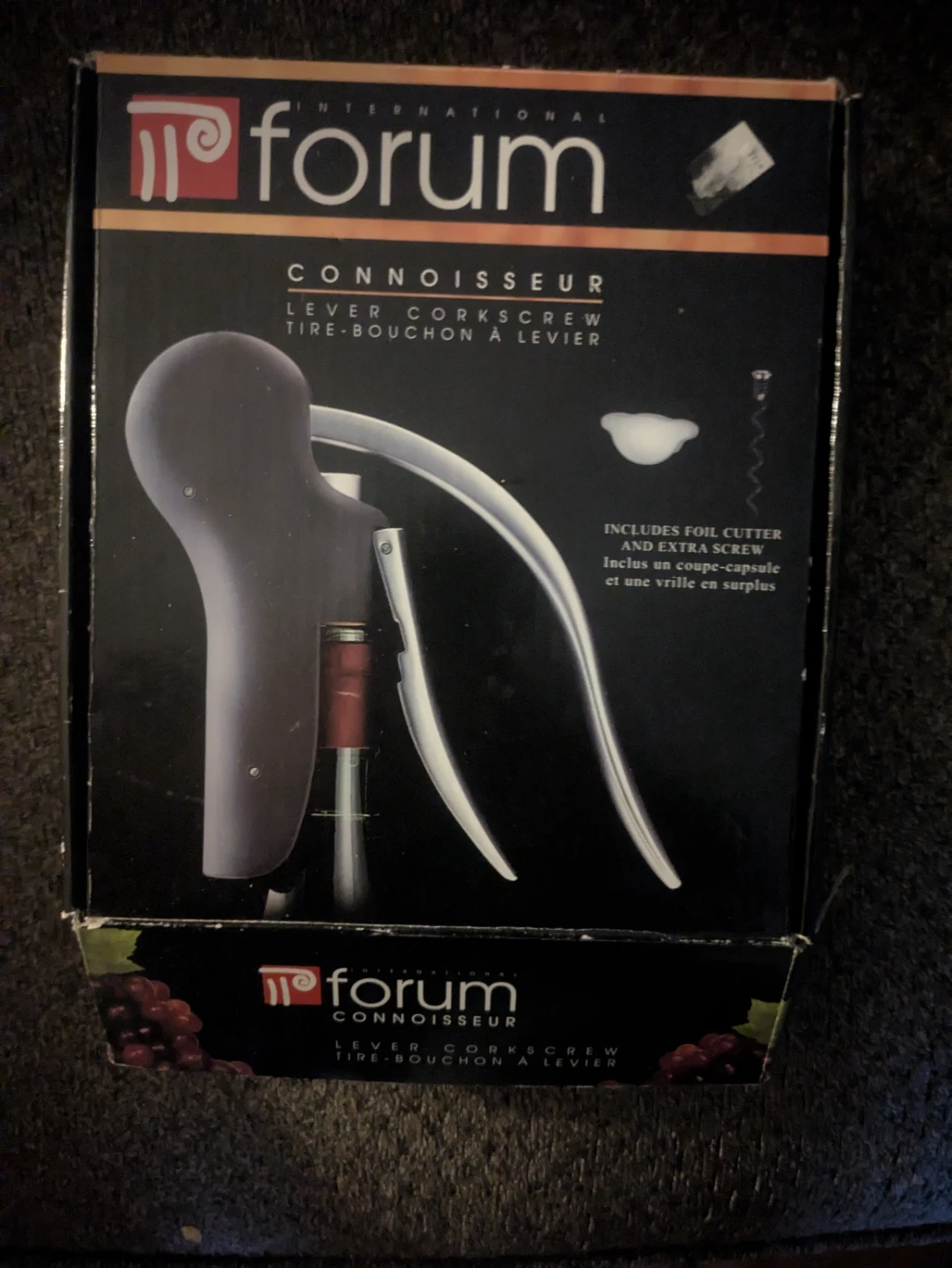 International Forum Connoisseur Lever Corkscrew Set
