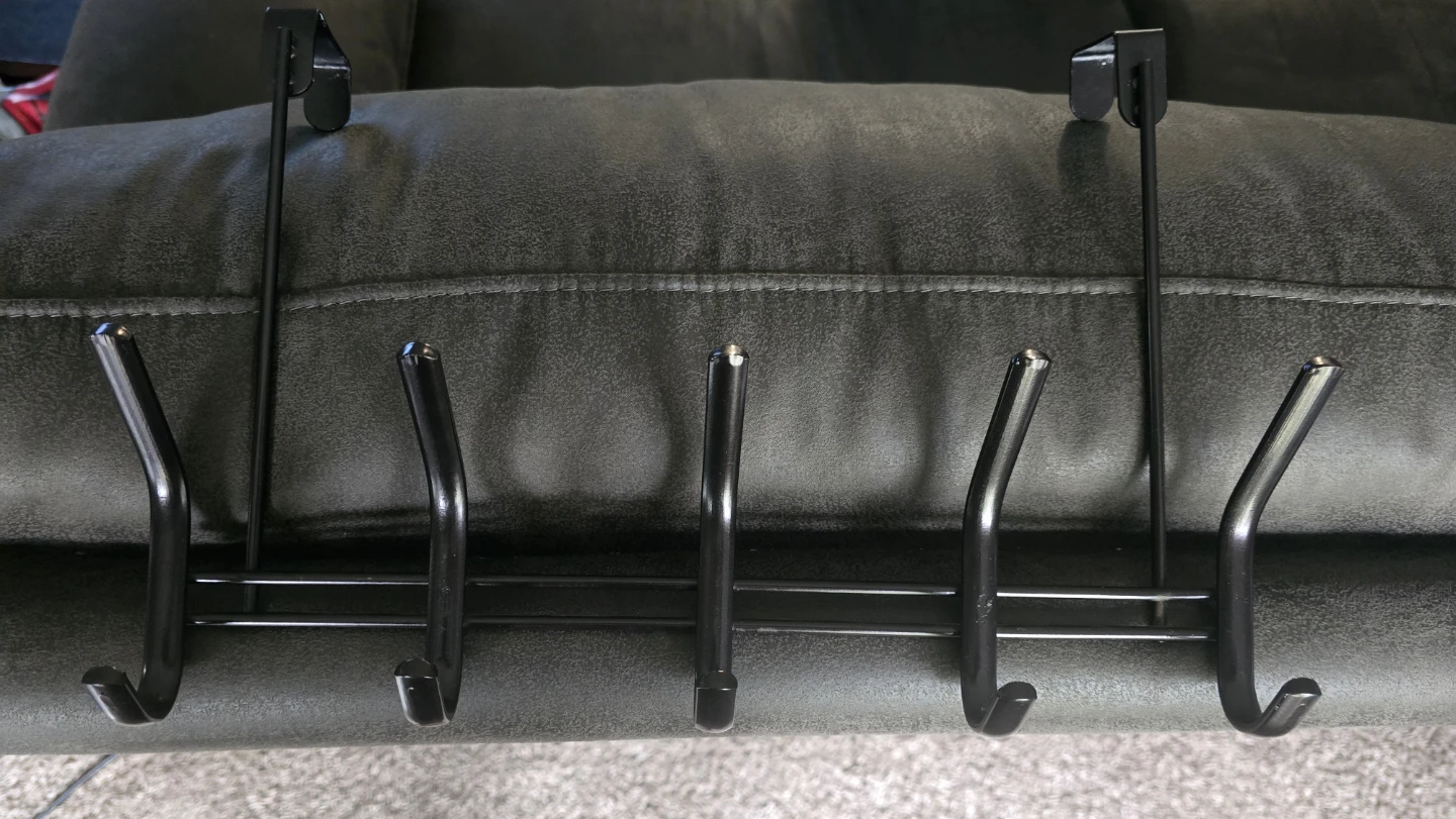 Over-the-Door 5-Hook Rack Black