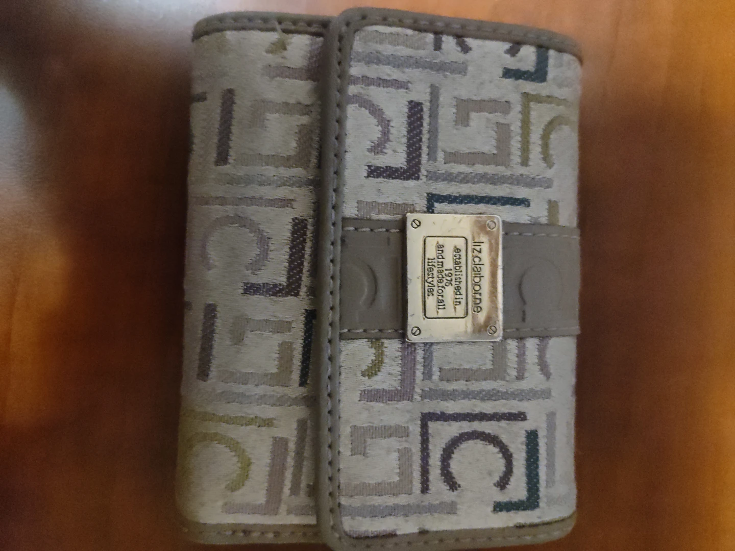 Liz Claiborne patterned trifold wallet