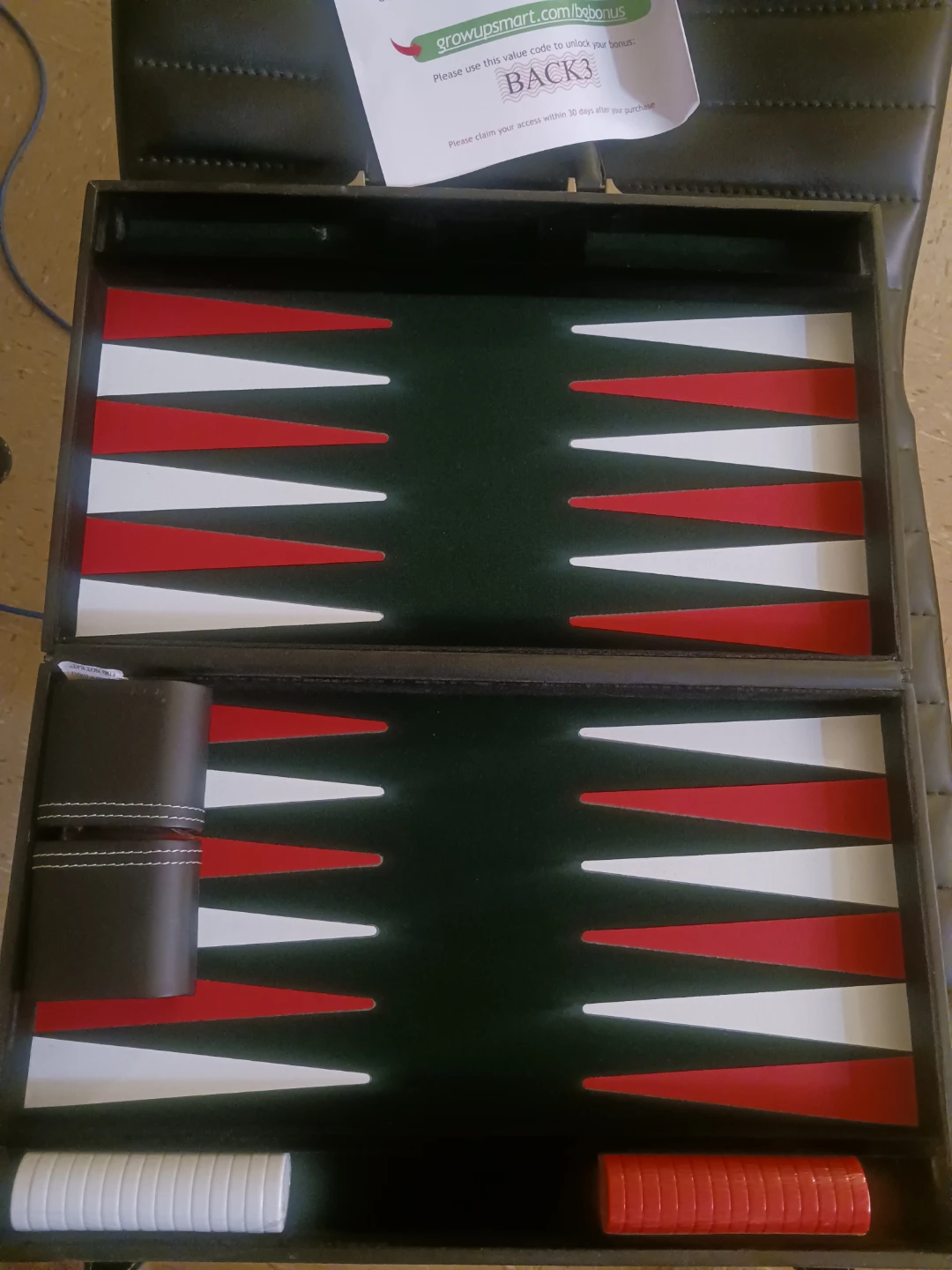 🏈 GrowUpSmart Backgammon Set