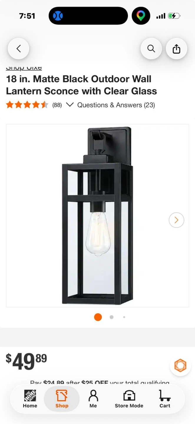 Two Matte Black Outdoor Wall Lantern Sconces - photo 2